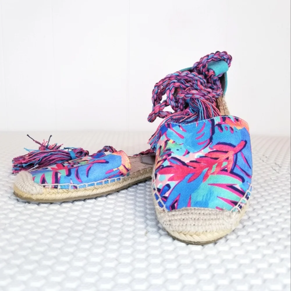 Circus by Sam Edelman Lenora Ankle Wrap Espadrille Flats – Size 6